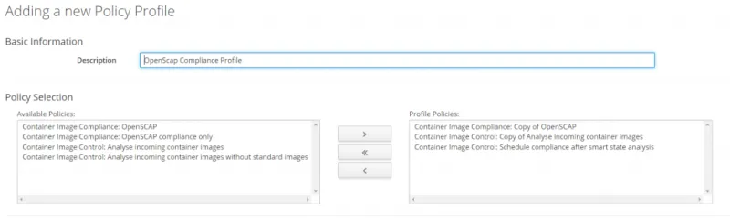 add new profile policy