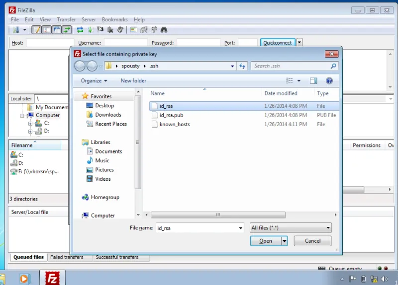 finding your private key for OpenShift ssh picture