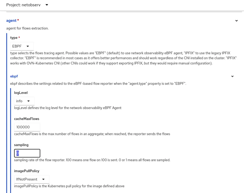 Screenshot of FlowCollector Sample