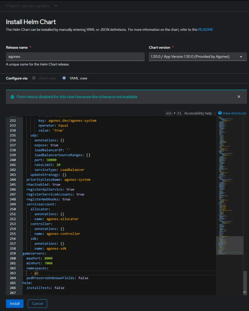 install-agones-helm-chart