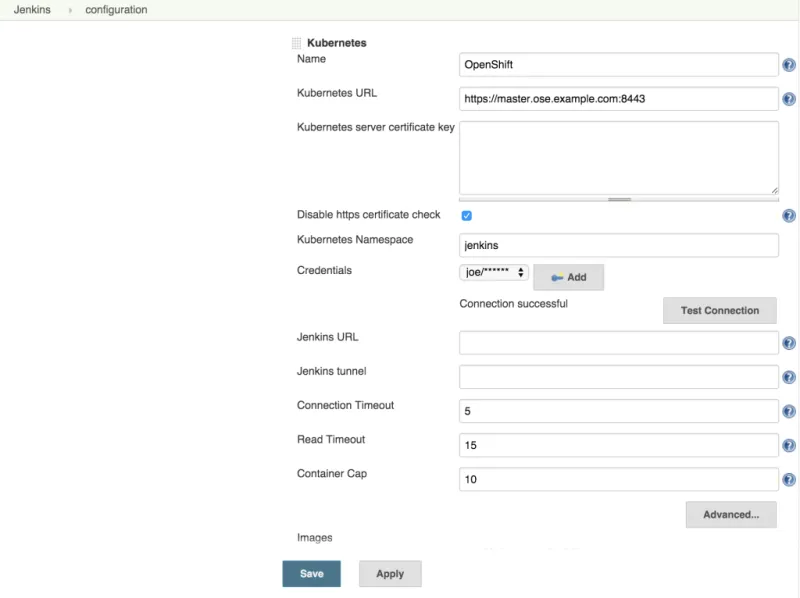 jenkins-kubernetes-connection-successful