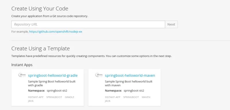 Selecting a template