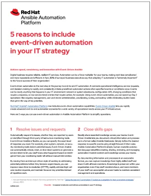 5 reasons to include event-driven automation in your IT strategy