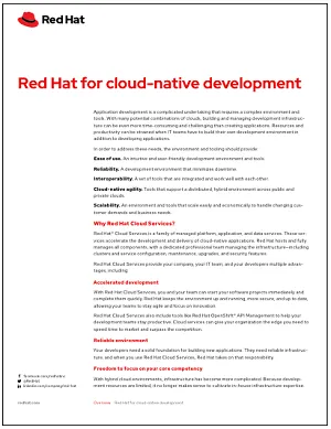 Cloud services for cloud-native development