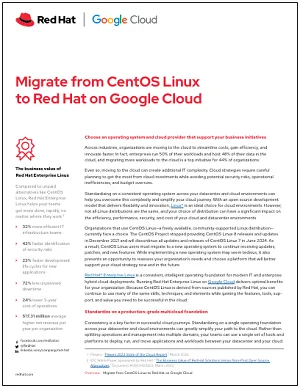 Migrate from CentOS Linux to Red Hat on Google Cloud