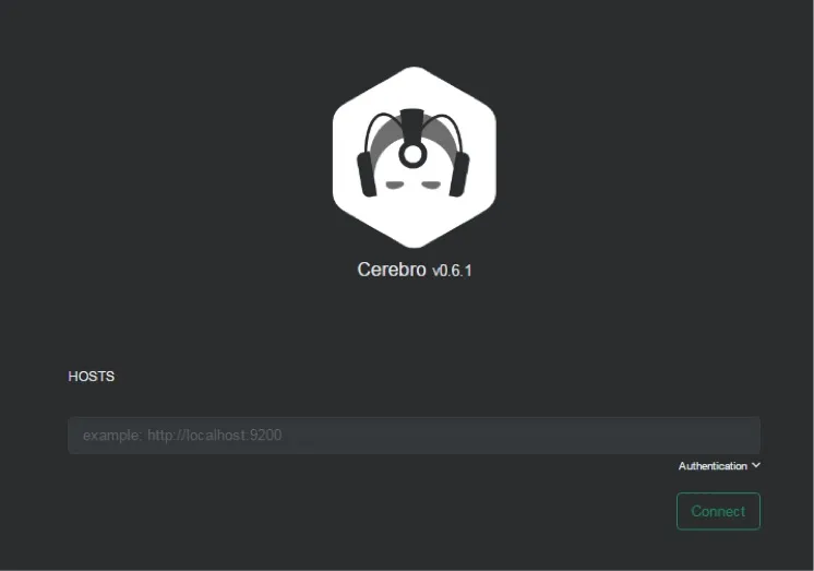The Cerebro login screen.