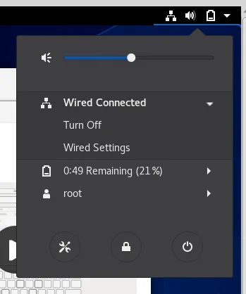 Network status information dialog box