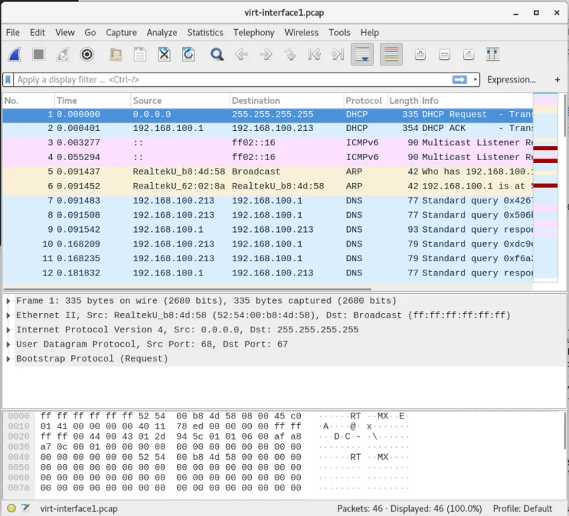 Full wireshark capture