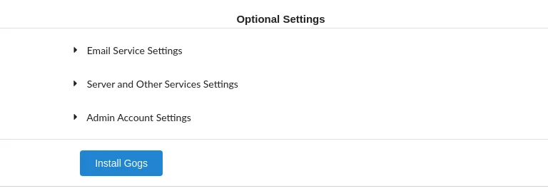 Gogs-config: Optional settings