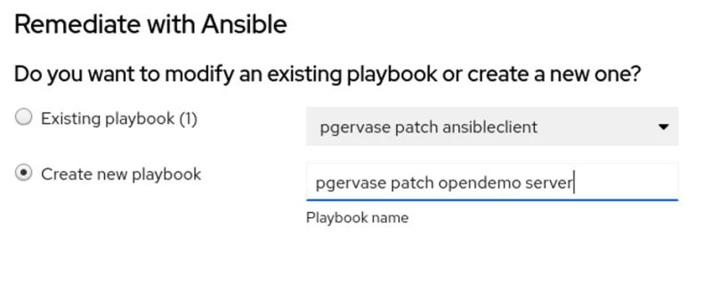 Select to Create new playbook