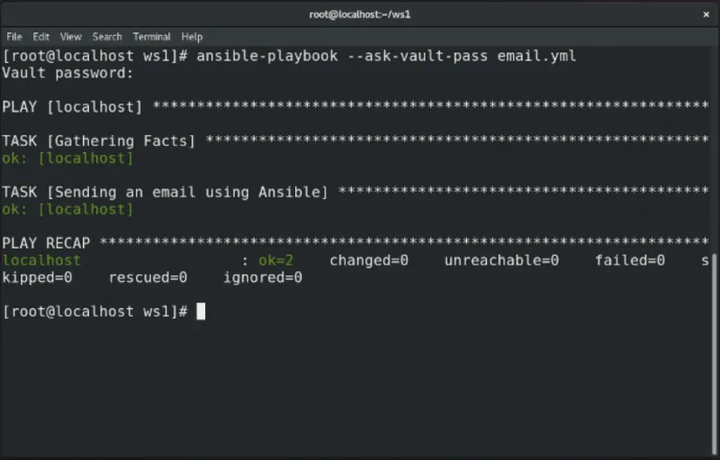 Decrypt running playbook