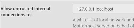 Allow untrusted internal connections to