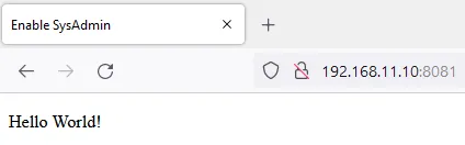 Basic httpd container app