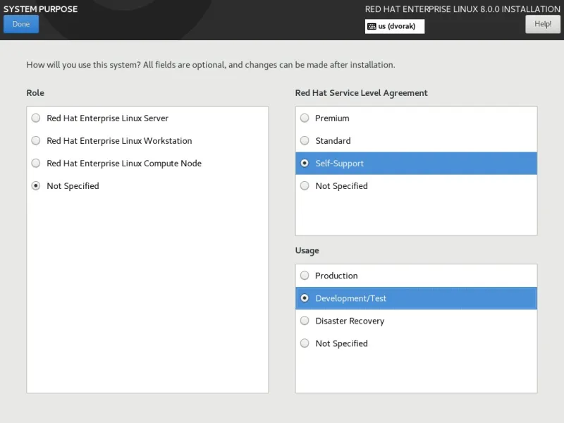 Anaconda profile selection