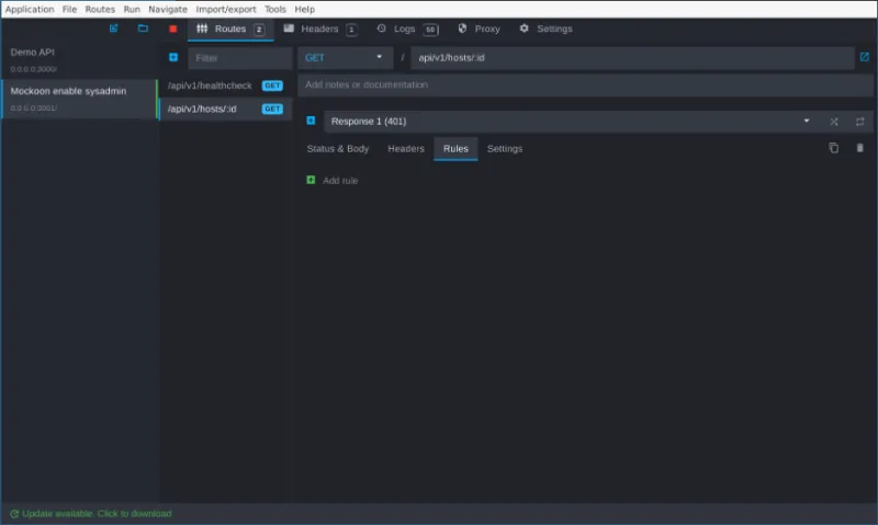 First rule to match a request