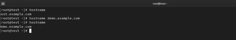 hostname configuration commands