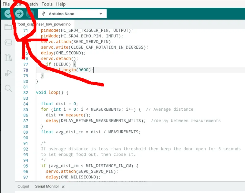 Upload to Arduino IDE