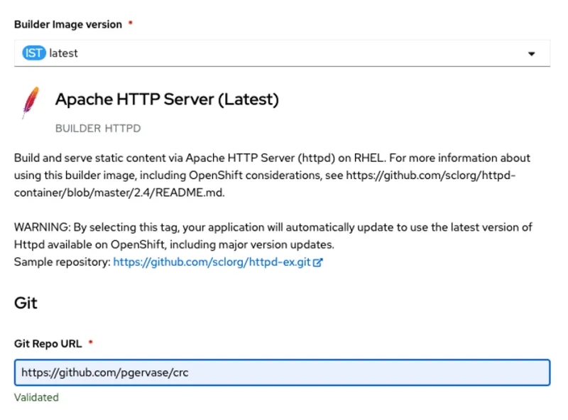 Enter the GitHub URL