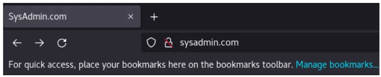 Screenshot of the SysAdmin website hosted on the .com domain
