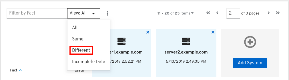 view differences between the systems