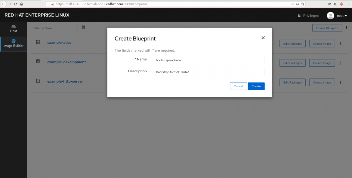 SAP HANA Scale-up fig 4 Create Blueprint