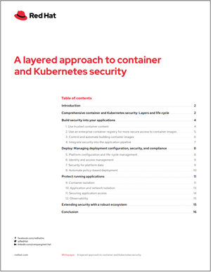 A layered approach to container and Kubernetes security