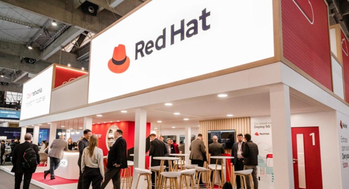 Red Hat event booth
