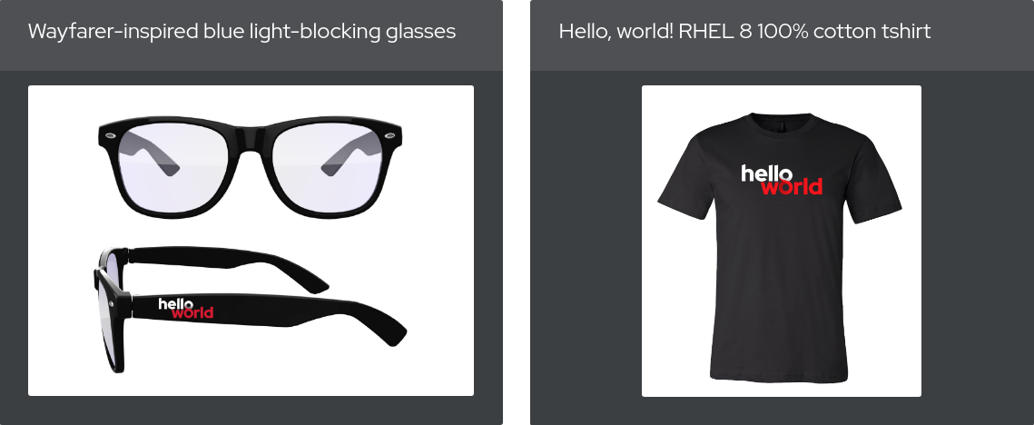 A t-shirt and blue-light blocking glasses.
