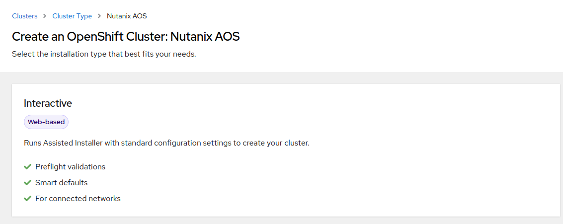 screenshot of Nutanix OpenShift integrations
