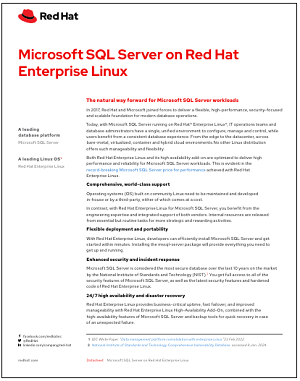 Microsoft SQL Server on Red Hat Enterprise Linux