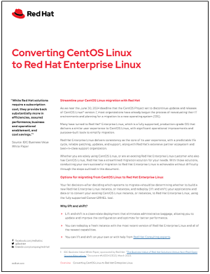 Converting CentOS Linux to Red Hat Enterprise Linux