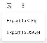 Export to CSV or JSON